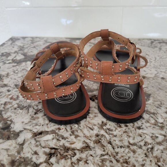 Dune London Leather  Brown  Studded Open Toe Gladiator Sandals Sz 8/38 - Picture 3 of 9